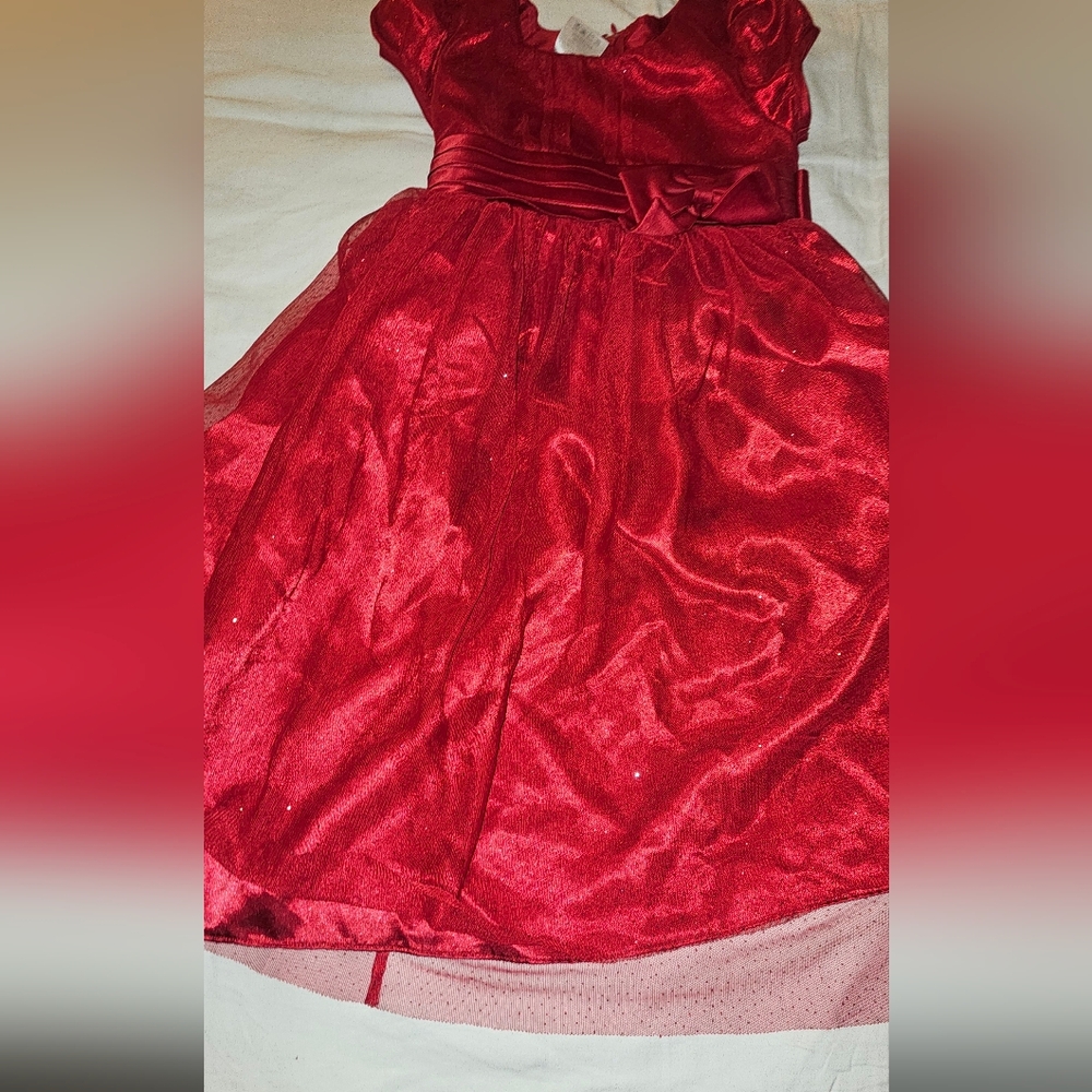 Bonnie Jean Red Sparkle Kids Dress 8